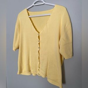 Yellow light sweater top